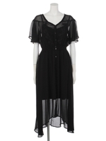 【sw】シフォンガウンワンピース/ブラック