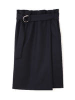 ◆大きいサイズ◆ハイウエストラップ風スカート/ネイビー(120)