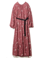 花柄ワンピース/オレンジ