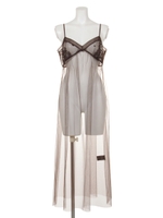 チュールレイヤードドレス/BLACK