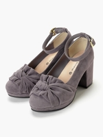 【WEB限定価格】ネジリデザインパンプス/ボルドー