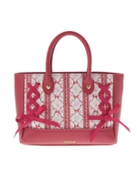 リボンベア柄トート/ピンク