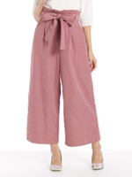 リボンベルト付ガウチョPN/ピンク