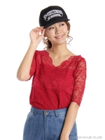 レースVスカラップインナーT/ワイン