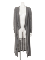 ロングニットヘムカーディガン/BLK