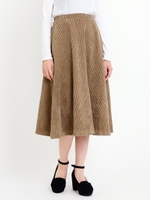 コーデュロイフレアスカート/ピンク