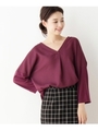 ジョーゼットタックチュニック/ボルドー(064)