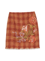 ツイード刺繍台形スカート/ORG