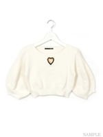 ハート抜きコクーンスリーブTOPS/ブラック