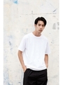 【AZUL by moussy】空紡天竺Cネック半袖TEE/WHT