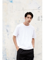 【AZUL by moussy】空紡天竺Cネック半袖TEE/WHT