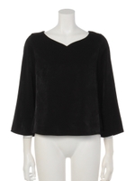 バックレースアップトップス/ブラック