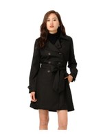 ツイルトレンチコート/BLACK