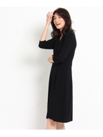 【WEB限定カラーあり】ラップニットワンピース/ブラック(019)