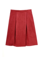 ◆大きいサイズ◆スエードラップスカート/チャ1(051)