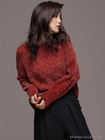 ブライトモールニットプルオーバー/グリーン