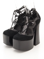 【JEFFREY CAMPBELL】レースアッププラットフォームシューズ/ダークベージュ