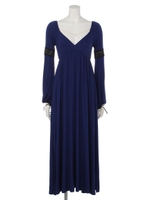 袖レースマキシワンピ/レッド