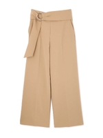 ◆大きいサイズ◆ストレッチワイドパンツ/ブルー(110)