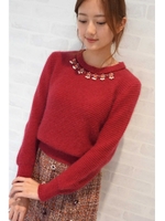 アンゴラ　ニット/ピンク(090)