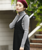 モチモチリブタートルネックプルオーバー