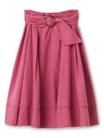 ベルトツキカラースカート/ピンク