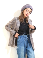 グレンチェックテーラードジャケット/ブラウングレンチェック1(051)