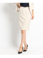 【洗える】[S]ストレッチタイトスカート/ベージュ(052)