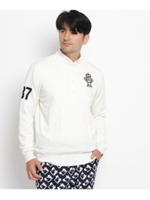 ゴルフモチーフ丸首セーター/ホワイト系(002)