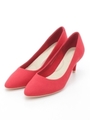 【ストレスフリー】クッションインソールアーモンドトゥパンプス/RED