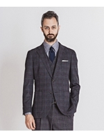 CS_2WAYグレンチェックジャケット/ダークグレー(213)