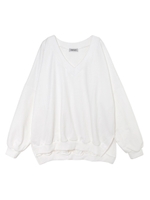 Vネックスウェット/ブラウン