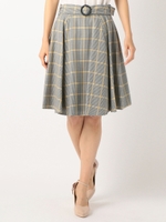グレンチェックスカート/黄系