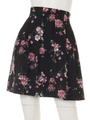 フラワースカート/ブラック