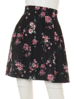 フラワースカート/ブラック