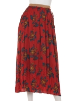 フラワープリントスカート/BLUE