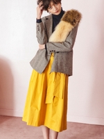 メモリーミモレスカート/マスタード