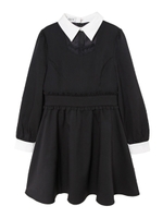 デコルテレースフレアワンピース/ブラック