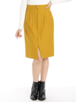 フロントジップスカート/マスタード