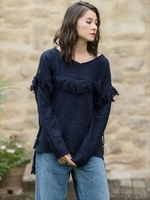 NAVAJO ニットフリンジプルオーバー/アイボリー