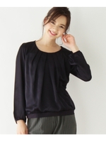 【WEB限定サイズ】タックジョーゼット×ジャージプルオーバー/ナチュラル(050)