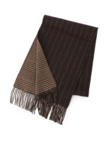 カシミヤリバーシブルマフラー/ネイビー(394)