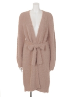 フェザーニットガウン/ピンク