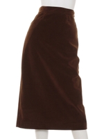 ミモレタイトスカート/BROWN