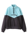 HALF ZIP SWEAT TOP/ライトブルー