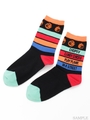 CANDY CHICKS SOCKS/BLACK×ORANGE MIX