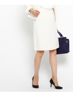 [S]ネオブライトツイードスカート/ライトベージュ(451)