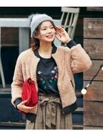 リバーシブル ボアブルゾン/ブラック(019)