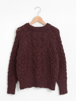 ぷくぷくケーブルニット/ボルドー
