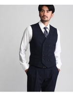 CS_2WAYグレンチェックベスト/ネイビー(294)